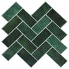 Herringbone-laatta 20 kpl Tummanvihreä 30 x 30 cm