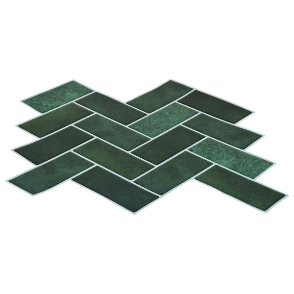 Herringbone-laatta 50 kpl Tummanvihreä 30 x 30 cm