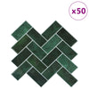 Herringbone-laatta 50 kpl Tummanvihreä 30 x 30 cm