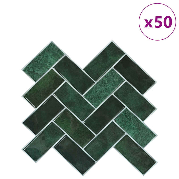 Herringbone-laatta 50 kpl Tummanvihreä 30 x 30 cm