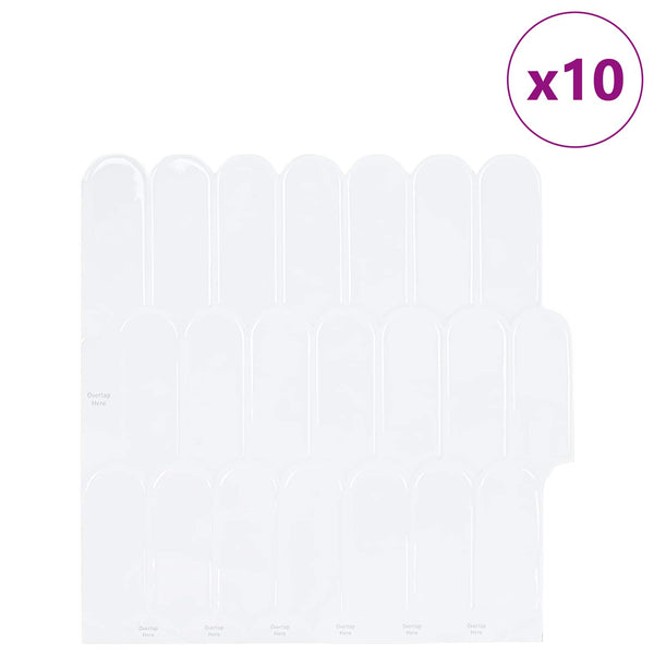 Höyhen laatta 10 kpl valkoinen 30 x 30 cm Polyuretaani ja PET