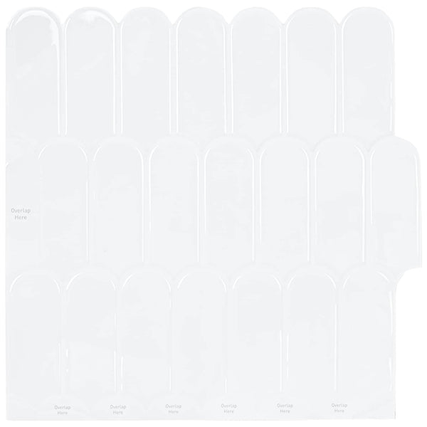 Höyhen laatta 50 kpl valkoinen 30 x 30 cm Polyuretaani ja PET