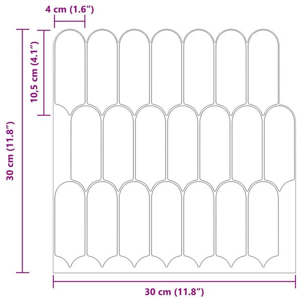 Höyhen laatta 10 kpl Vihreä 30 x 30 cm Polyuretaani ja PET