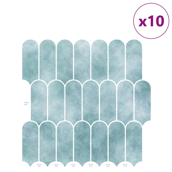 Höyhen laatta 10 kpl Vihreä 30 x 30 cm Polyuretaani ja PET