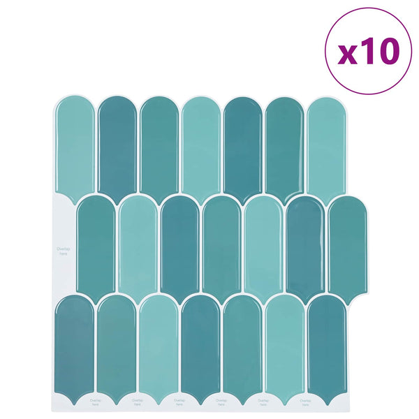 Höyhen laatta 10 kpl Sininen 30 x 30 cm Polyuretaani ja PET