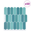 Höyhen laatta 50 kpl Sininen 30 x 30 cm Polyuretaani ja PET
