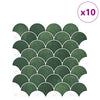 Kala-asteikko laatta 10 kpl Tummanvihreä 30 x 30 cm