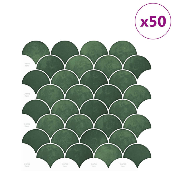 Kala-asteikko laatta 50 kpl Tummanvihreä 30 x 30 cm
