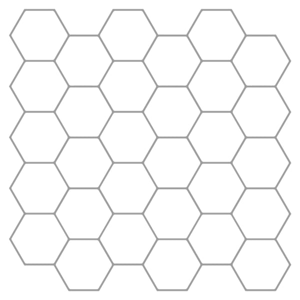 Heptagonaalinen laatta 20 kpl Valkoinen harmaa 30 x 30 cm