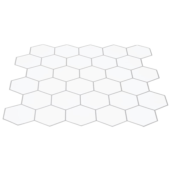 Heptagonaalinen laatta 50 kpl Valkoinen harmaa 30 x 30 cm