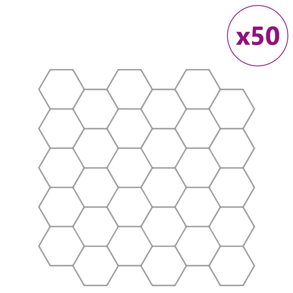 Heptagonaalinen laatta 50 kpl Valkoinen harmaa 30 x 30 cm