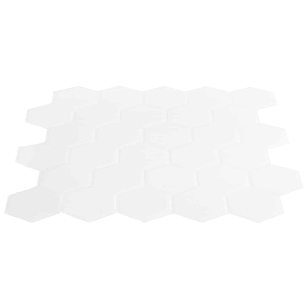 Heptagonaalinen laatta 10 kpl valkoinen 30 x 30 cm
