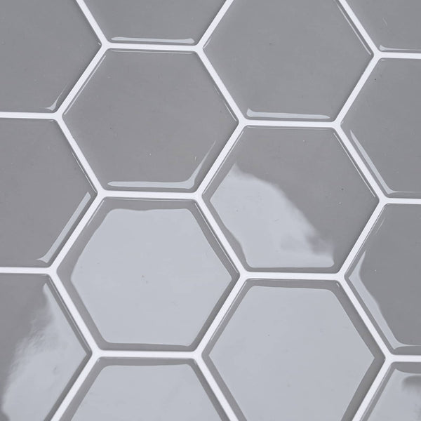 Heptagonaalinen laatta 20 kpl Harmaa 30 x 30 cm