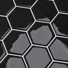 Heptagonaalinen laatta 10 kpl Musta 30 x 30 cm