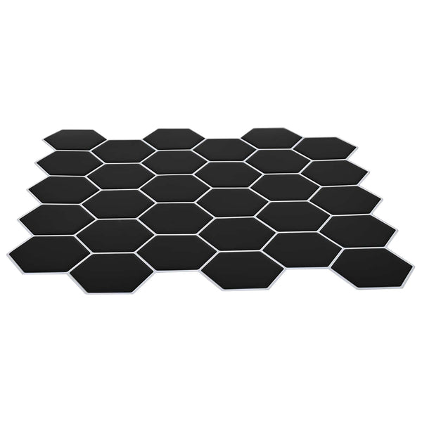Heptagonaalinen laatta 10 kpl Musta 30 x 30 cm