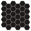 Heptagonaalinen laatta 10 kpl Musta 30 x 30 cm