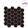 Heptagonaalinen laatta 10 kpl Musta 30 x 30 cm