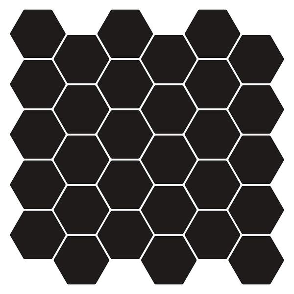 Heptagonaalinen laatta 20 kpl Musta 30 x 30 cm