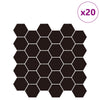 Heptagonaalinen laatta 20 kpl Musta 30 x 30 cm