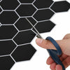 Heptagonaalinen laatta 50 kpl Musta 30 x 30 cm