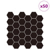 Heptagonaalinen laatta 50 kpl Musta 30 x 30 cm