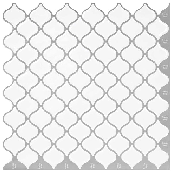Lanturn-laatta 20 kpl valkoinen 27 x 27 cm Polyuretaani ja PET