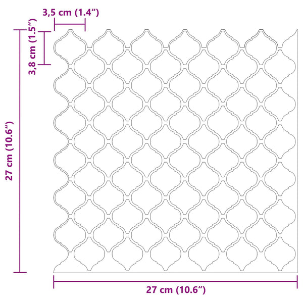 Lanturn-laatta 10 kpl Harmaa 27 x 27 cm Polyuretaani ja PET