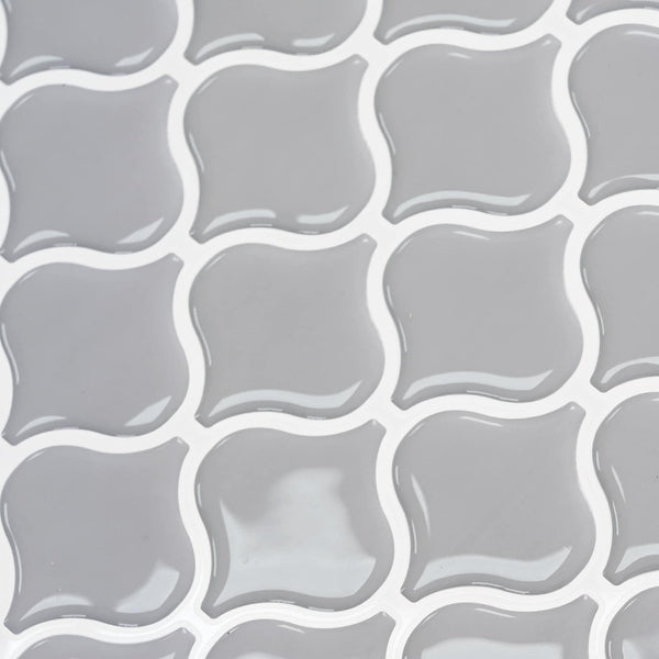Lanturn-laatta 50 kpl Harmaa 27 x 27 cm Polyuretaani ja PET