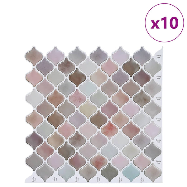 Lanturn-laatta 10 kpl Beige 27 x 27 cm Polyuretaani ja PET