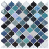 Lanturn-laatta 10 kpl Sinivihreä 27 x 27 cm Polyuretaani ja PET