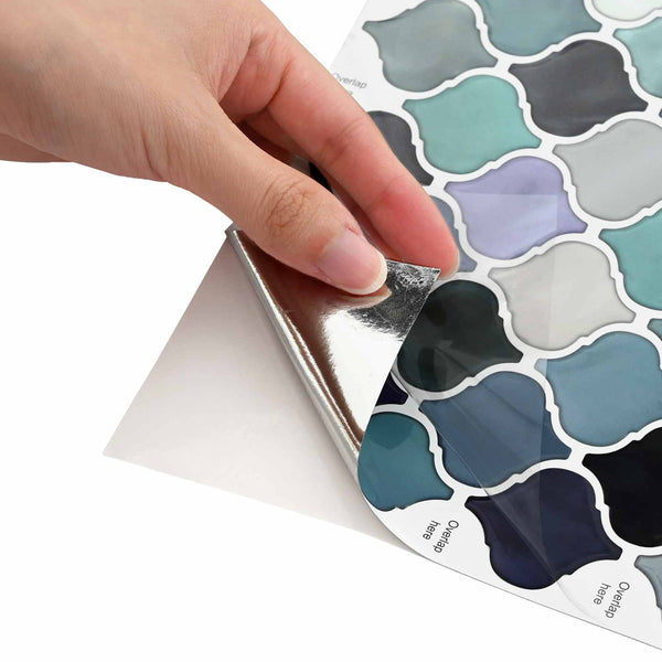 Lanturn-laatta 20 kpl Sinivihreä 27 x 27 cm Polyuretaani ja PET