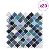 Lanturn-laatta 20 kpl Sinivihreä 27 x 27 cm Polyuretaani ja PET