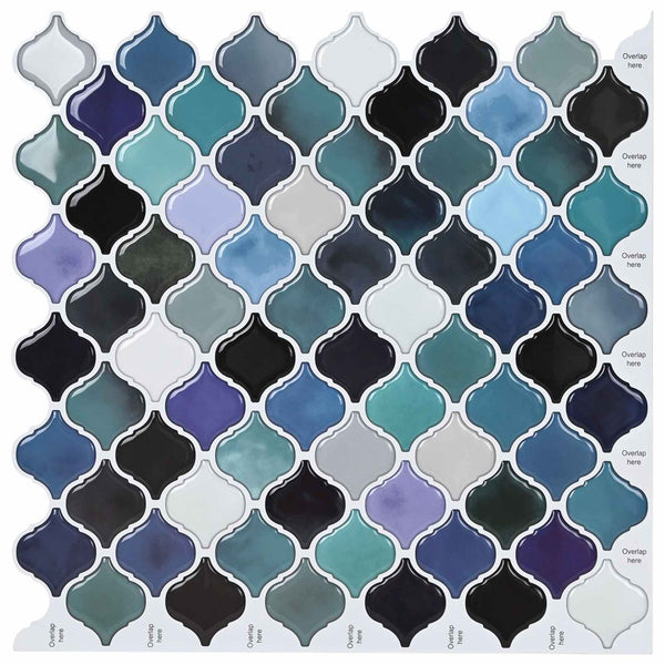 Lanturn-laatta 50 kpl Sinivihreä 27 x 27 cm Polyuretaani ja PET