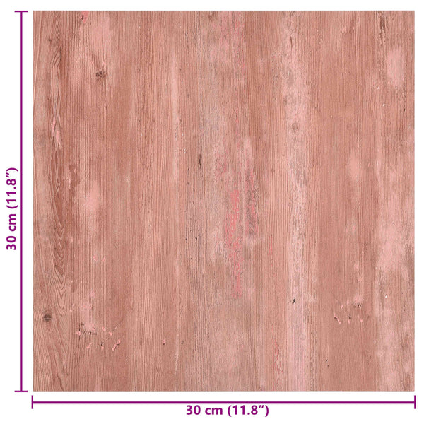 Itsekiinnittyvät Lattialankut Punainen 30,5 x 30,5 cm 20 kpl