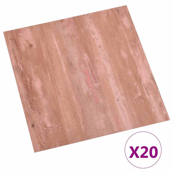 Itsekiinnittyvät Lattialankut Punainen 30,5 x 30,5 cm 20 kpl