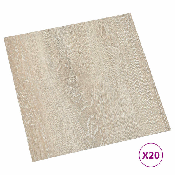 Itsekiinnittyvät Lattialankut Ruskea ja beige 30,5 x 30,5 cm