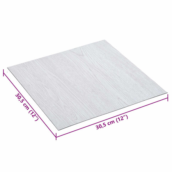 Itsekiinnittyvät Lattialankut valkoinen 30,5 x 30,5 cm 20 kpl