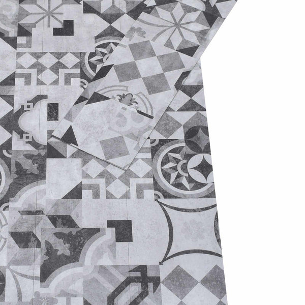 Itsekiinnittyvät PVC-lankut Harmaa kuvio 30,5 x 61 cm 28 kpl