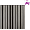 Seinäpaneelit 8 kpl 60,5 x 60 cm Harmaa