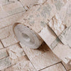 3D kivitapetti Beige 10 x 0,53 m Ei-kudottu kangas