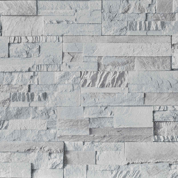 3D kivitapetti Vaaleanharmaa 10 x 0,53 m Ei-kudottu kangas