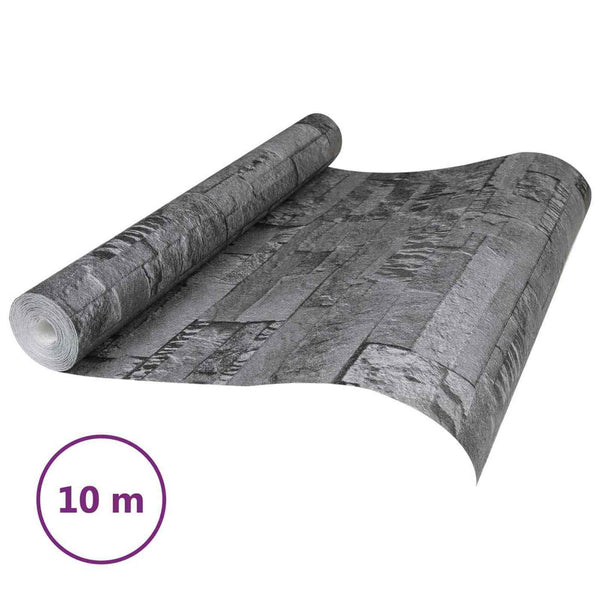 3D kivitapetti Musta 10 x 0,53 m Ei-kudottu kangas