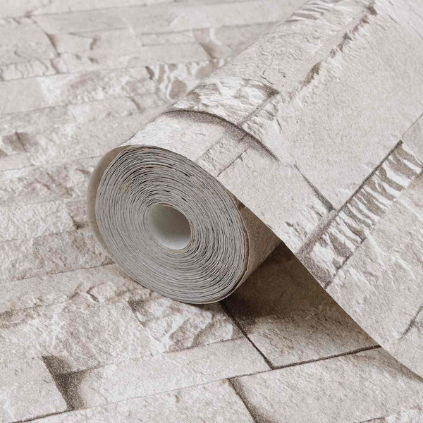 3D kivitapetti Kerma 10 x 0,53 m Ei-kudottu kangas