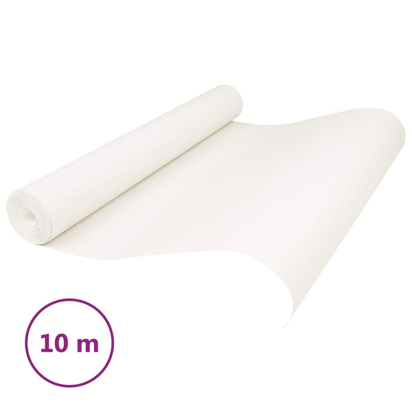 3D Kiinteä tapetti Raidallinen Kermanvalkoinen 10 x 0,53 m