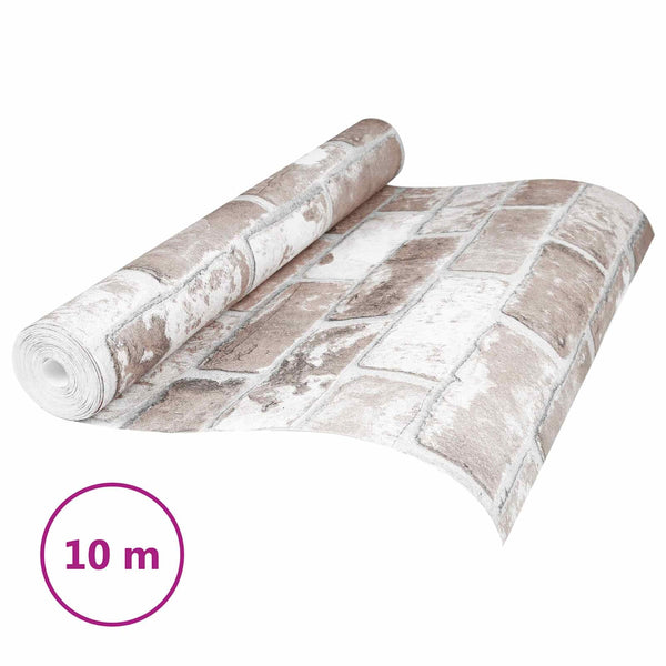 3D Kiinteä tapetti Tiili 10 x 0,53 m Ei-kudottu kangas
