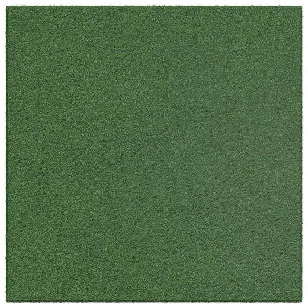 Pudotussuojauslaatat 6 kpl Vihreä 50 x 50 cm Kumi