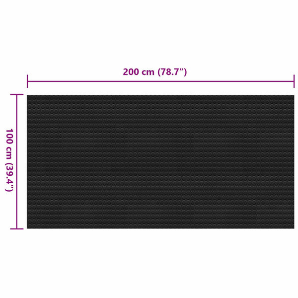 Pilkullinen lattiamatto Musta 1 x 2 m Kumi