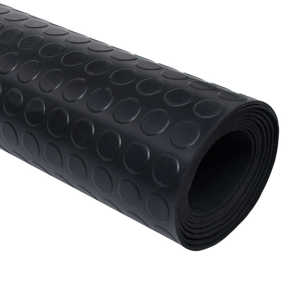 Lattiamatto pilkuilla Musta 1 x 5 m Kumi