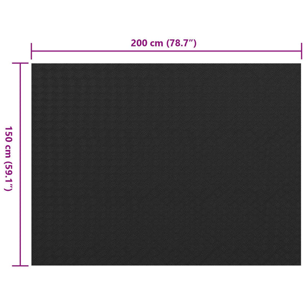 Lattiamatto Musta 1,5 x 2 m Kumi