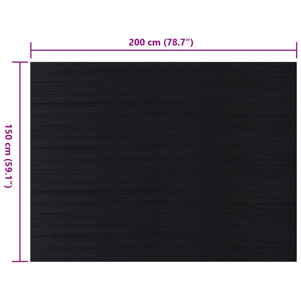 Lattiamatto Musta 1,5 x 2 m Kumi